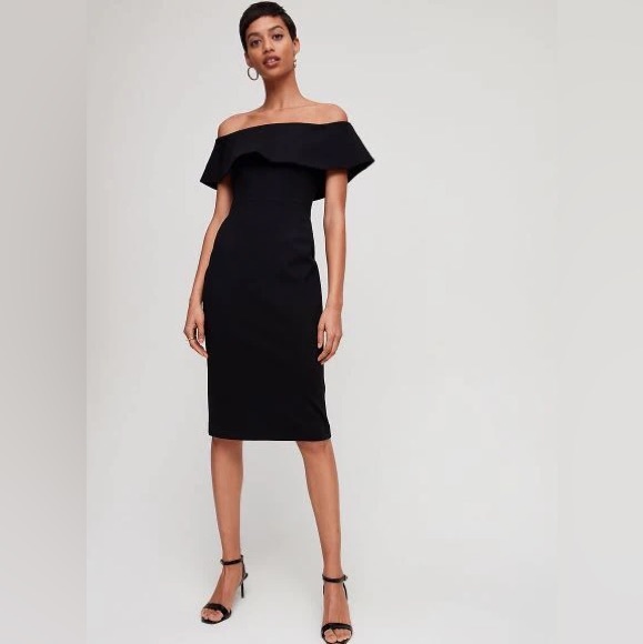 BNWT Aritzia Babaton Ruskin Dress black, size 0 - Picture 2 of 5
